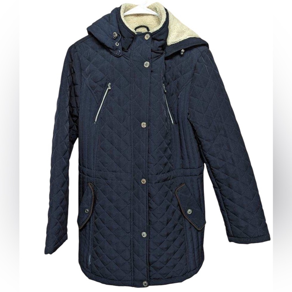 Laundry by Shelli Segal  Ladies Safflower Longline quilted puffer jacket size M